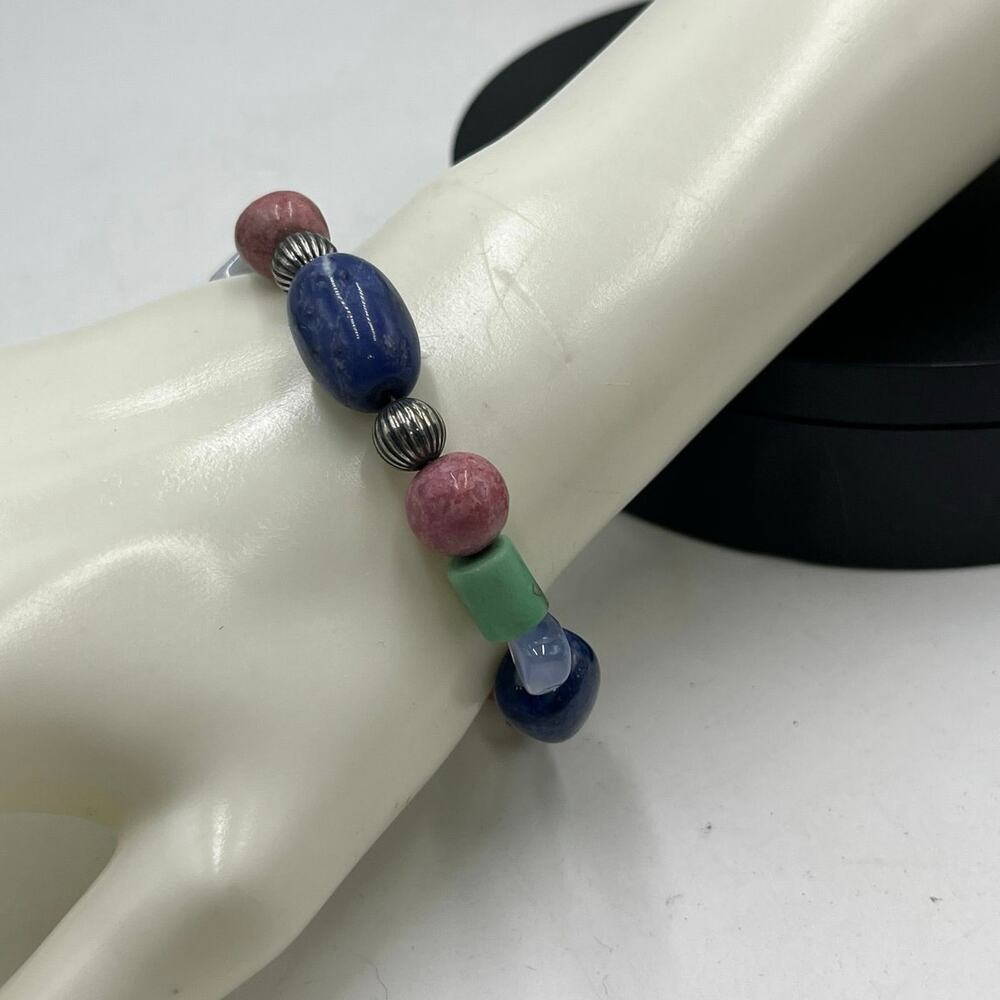 Carolyn Pollack Lapis Lazuli Turquoise Native American Sterling Silver‎ Bracelet